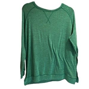 Emery Rose women’s green lightweight crew neck sweatshirt Size XL